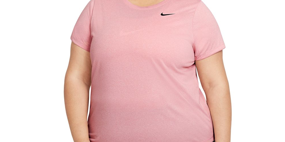 Camiseta de treino Nike Dry Legend feminina vermelha, tamanho 1X