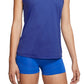 Camiseta regata Nike Dri Fit Training Feminina Azul Tamanho Grande