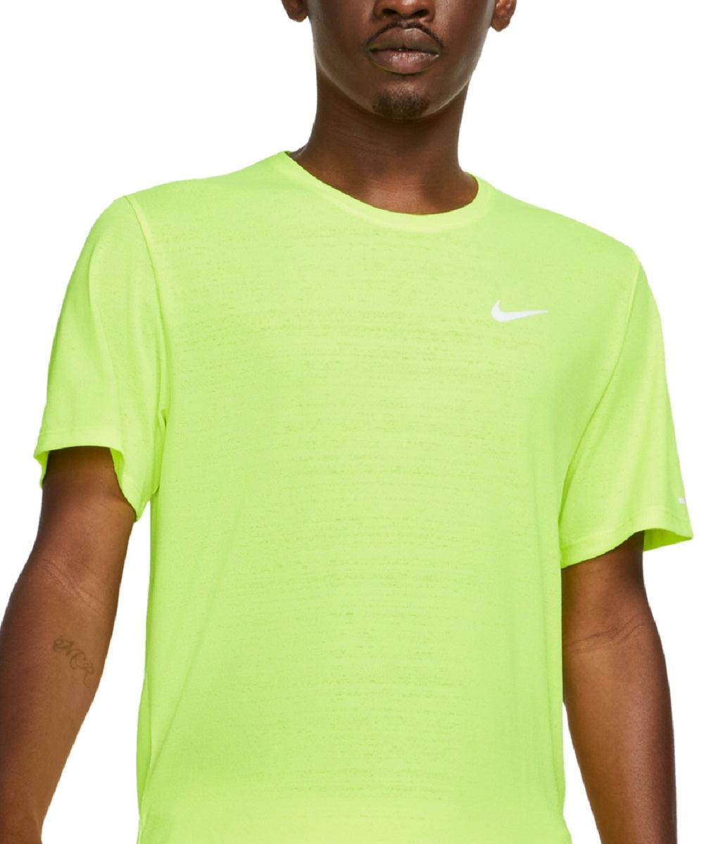 Camiseta Nike Dri Fit Miler Masculina Amarela Tamanho P
