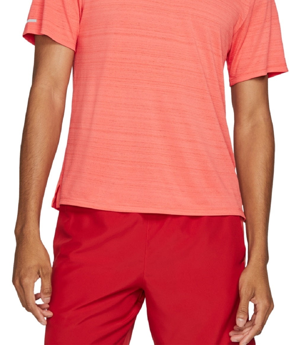 Camiseta Nike Dri Fit Miler Masculina Laranja Tamanho Médio