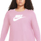 Camiseta Nike Feminina Cotton Graphic Rosa Tamanho 1X