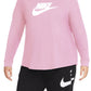Camiseta Nike Feminina Cotton Graphic Rosa Tamanho 1X