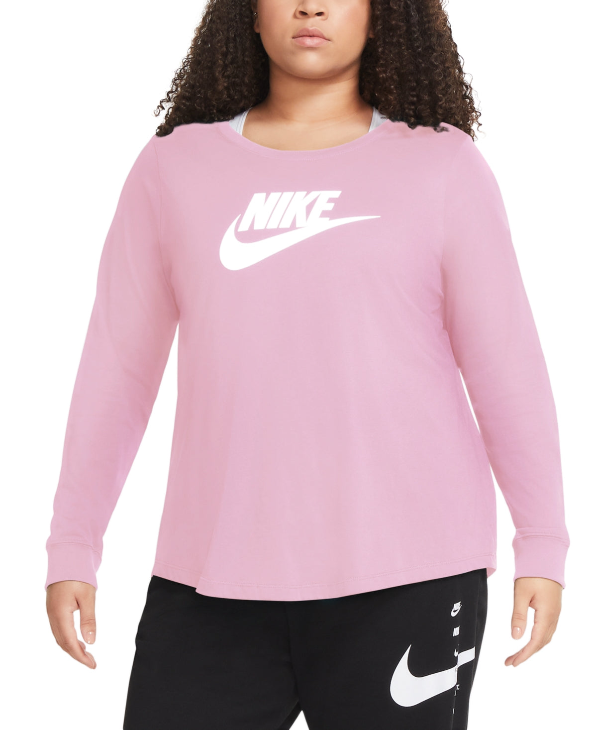 Camiseta Nike Feminina Cotton Graphic Rosa Tamanho 1X