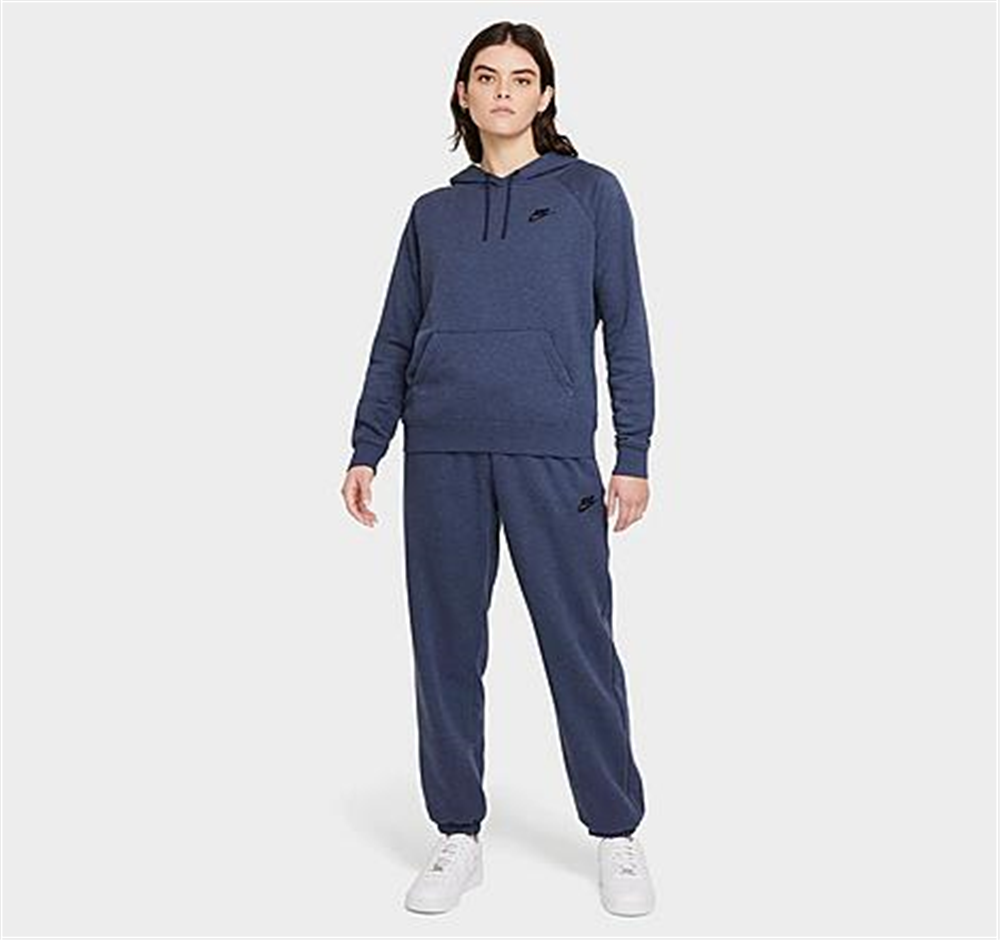 Moletom Nike Sportswear Essential Fleece Feminino Azul Tamanho X-G