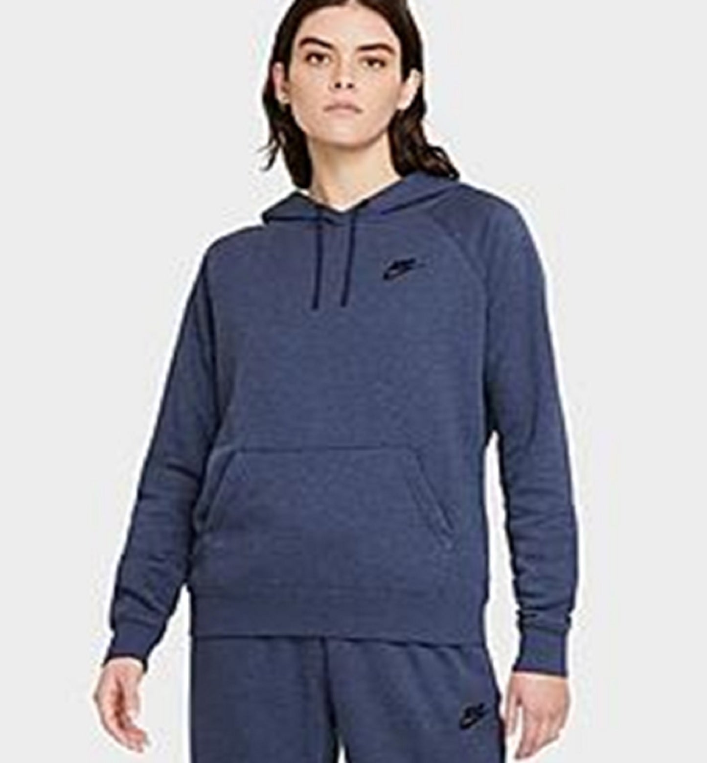 Moletom Nike Sportswear Essential Fleece Feminino Azul Tamanho X-G
