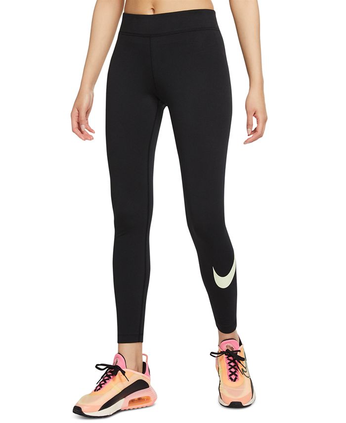 Leggings Nike Sportswear Swoosh Femininas Pretas Tamanho X-S