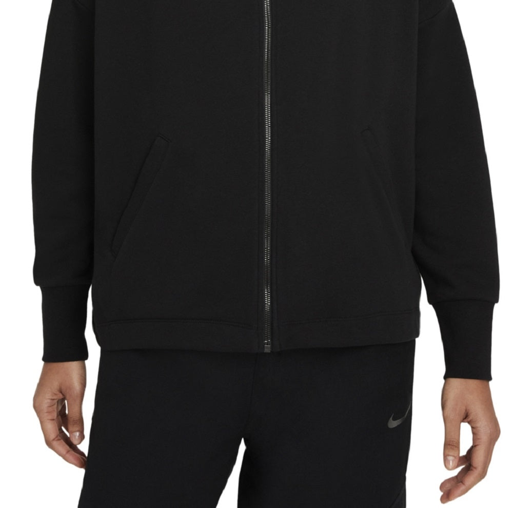 Moletom Nike Sports Essentials Full Zip Feminino Preto Tamanho Grande