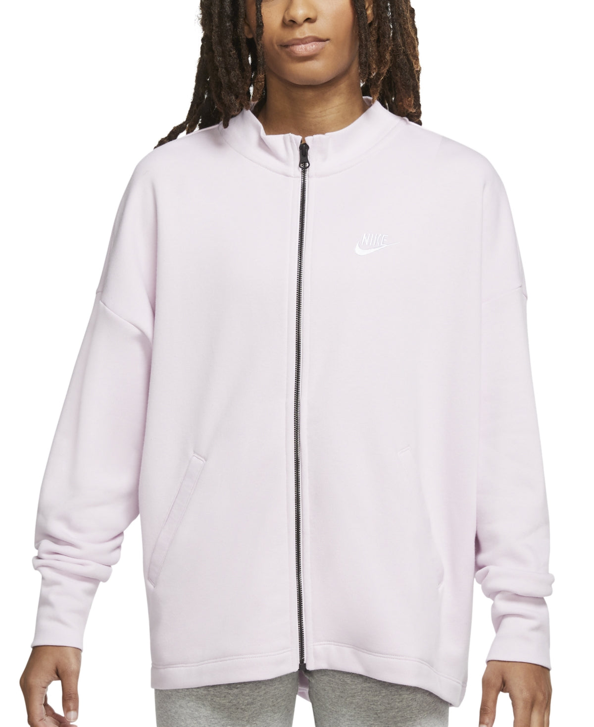 Cardigan Nike Essential Fleece Feminino Rosa Tamanho M