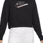 Camiseta Nike Easy Fleece Crewneck Feminina Preta Tamanho P