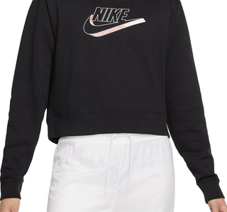 Camiseta Nike Easy Fleece Crewneck Feminina Preta Tamanho P