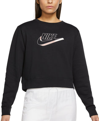 Camiseta Nike Easy Fleece Crewneck Feminina Preta Tamanho P