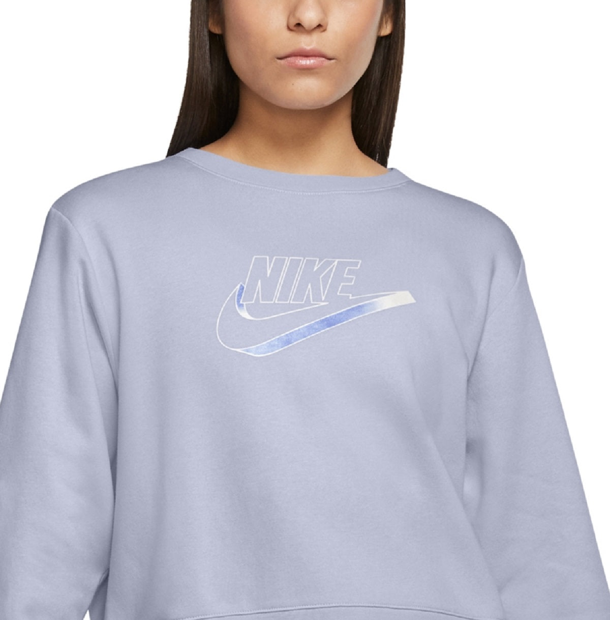 Camiseta Nike Easy Fleece Crewneck Feminina Azul Tamanho XS
