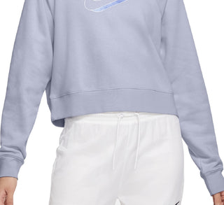 Camiseta Nike Easy Fleece Crewneck Feminina Azul Tamanho XS