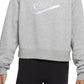 Blusa Nike Easy Fleece Crewneck Feminina Cinza Tamanho Médio