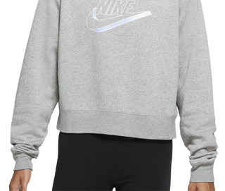 Blusa Nike Easy Fleece Crewneck Feminina Cinza Tamanho Médio