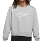 Blusa Nike Easy Fleece Crewneck Feminina Cinza Tamanho Médio