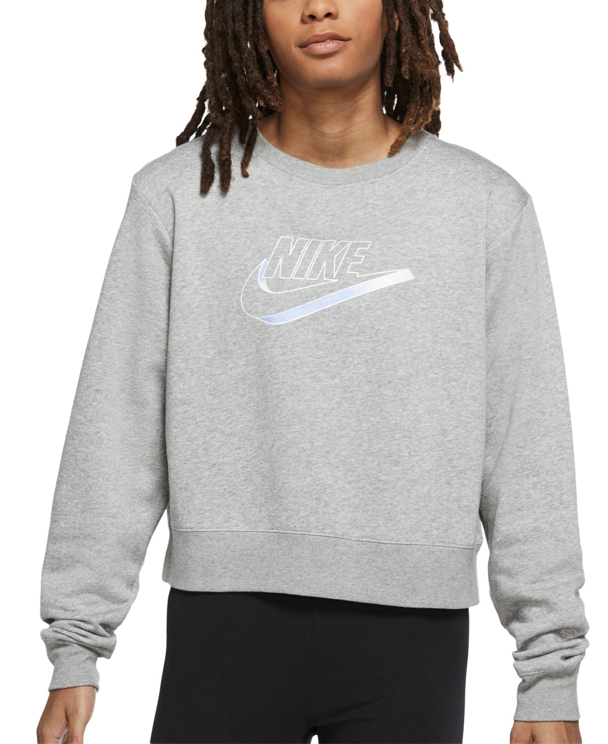 Blusa Nike Easy Fleece Crewneck Feminina Cinza Tamanho Médio