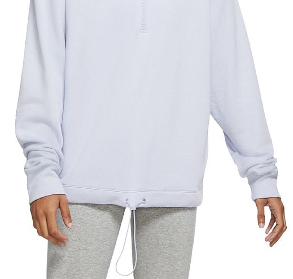 Blusa Nike Easy Fleece Meio Zíper Feminina Azul Tamanho Médio