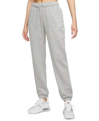 Nike Women's Fitted Fleece Jogger Pants Grey Size Large