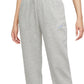 Calça de corrida Nike Fitted Fleece feminina, cinza, tamanho grande