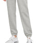Calça de corrida Nike Fitted Fleece feminina, cinza, tamanho grande