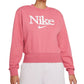 Moletom Nike Feminino Femme Logo Fleece Rosa Tamanho GG
