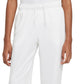 Calça de moletom Nike feminina com logotipo French Terry, branca, tamanho GG