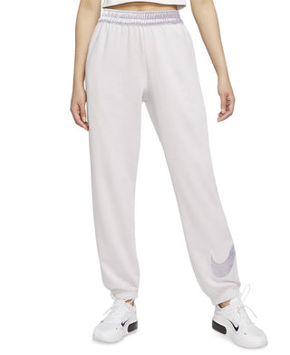 Calça de moletom Nike feminina com logotipo French Terry, roxa, tamanho GG