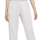 Calça de moletom Nike feminina com logotipo French Terry, roxa, tamanho GG