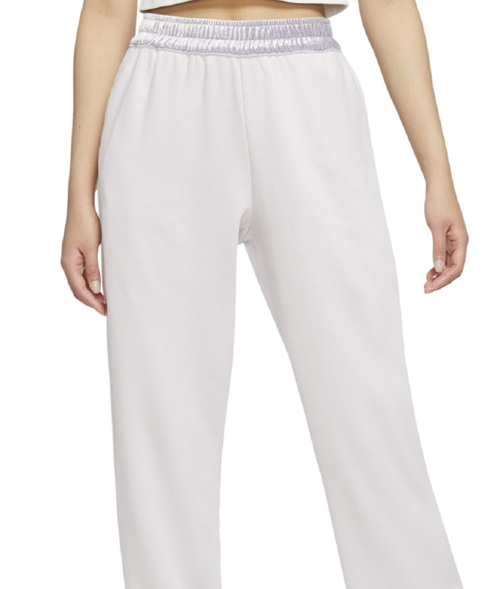 Calça de moletom Nike feminina com logotipo French Terry, roxa, tamanho GG