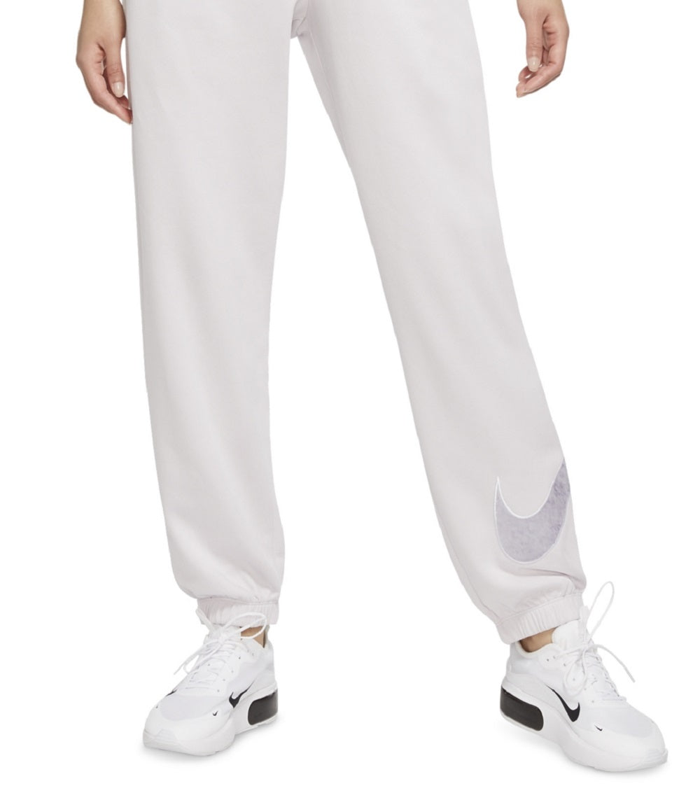 Calça de moletom Nike feminina com logotipo French Terry, roxa, tamanho GG