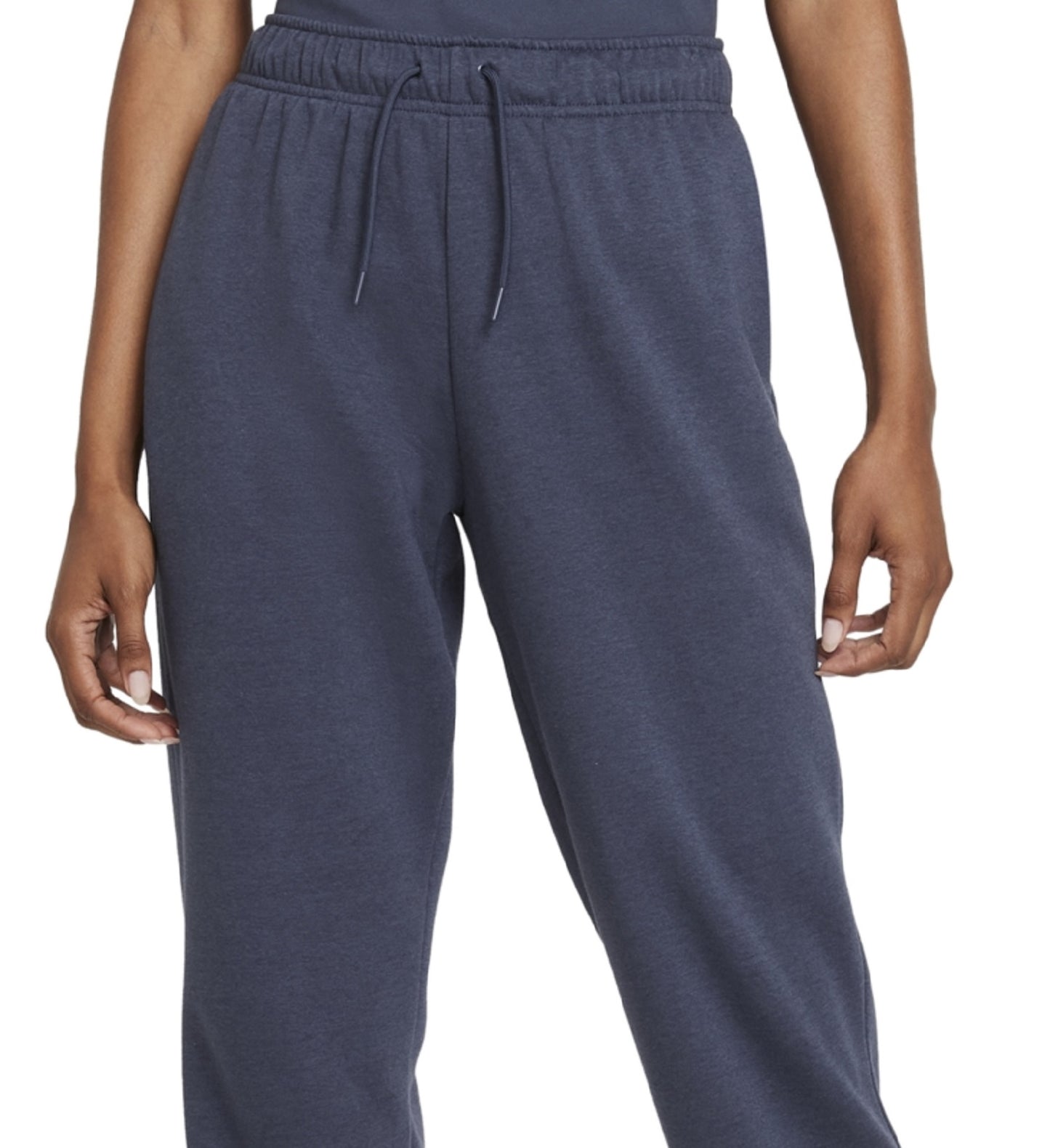 Calça de moletom Nike feminina com forro de lã Logo Stretch, azul, tamanho 2X