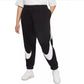 Calça de moletom Nike Sportswear Easy Fleece feminina, preta, tamanho 3X