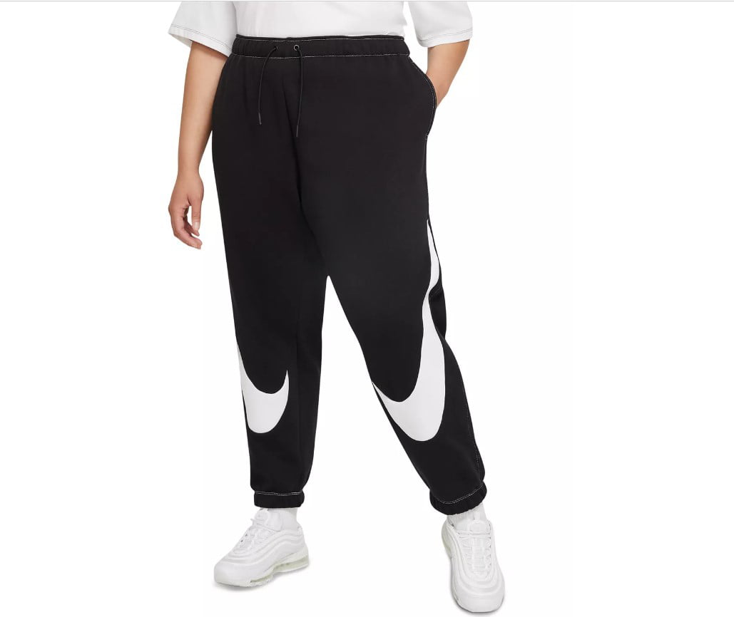 Calça de moletom Nike Sportswear Easy Fleece feminina, preta, tamanho 3X