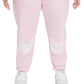 Calça de moletom Nike Sportswear Easy Fleece feminina rosa tamanho 1X