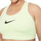 Sutiã esportivo Nike Dri Fit de suporte médio feminino, verde, tamanho 2X