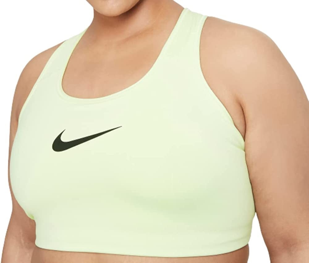 Sutiã esportivo Nike Dri Fit de suporte médio feminino, verde, tamanho 2X