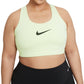 Sutiã esportivo Nike Dri Fit de suporte médio feminino, verde, tamanho 2X
