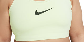 Sutiã esportivo Nike Plus Dri Fit Support feminino, verde, tamanho 3X
