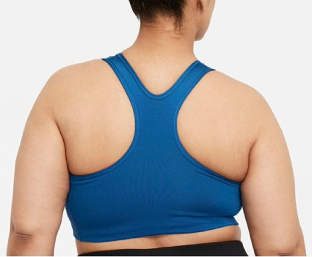 Sutiã esportivo Nike Icon Clash de suporte médio feminino, azul, tamanho 2X