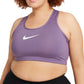 Sutiã esportivo Nike Dri Fit de suporte médio feminino, roxo, tamanho 2X