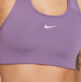 Sutiã esportivo Nike feminino com bojo de 1 peça e impacto médio, roxo, tamanho extrapequeno