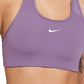 Sutiã esportivo Nike feminino com bojo de 1 peça e impacto médio, roxo