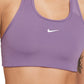 Sutiã esportivo Nike feminino com bojo de 1 peça e impacto médio, roxo