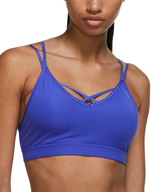 Sutiã esportivo Nike feminino com tiras, azul, tamanho médio