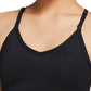 Sutiã esportivo Nike Longline Medium Impact feminino, preto, tamanho médio