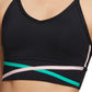 Sutiã esportivo Nike Longline Medium Impact feminino, preto, tamanho médio