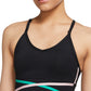 Sutiã esportivo Nike Longline Medium Impact feminino, preto, tamanho médio