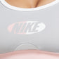 Sutiã esportivo Nike Dri Fit Indy Colorblocked feminino, cinza-fumaça, tamanho médio