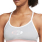 Sutiã esportivo Nike Dri Fit Indy Colorblocked feminino, cinza-fumaça, tamanho médio